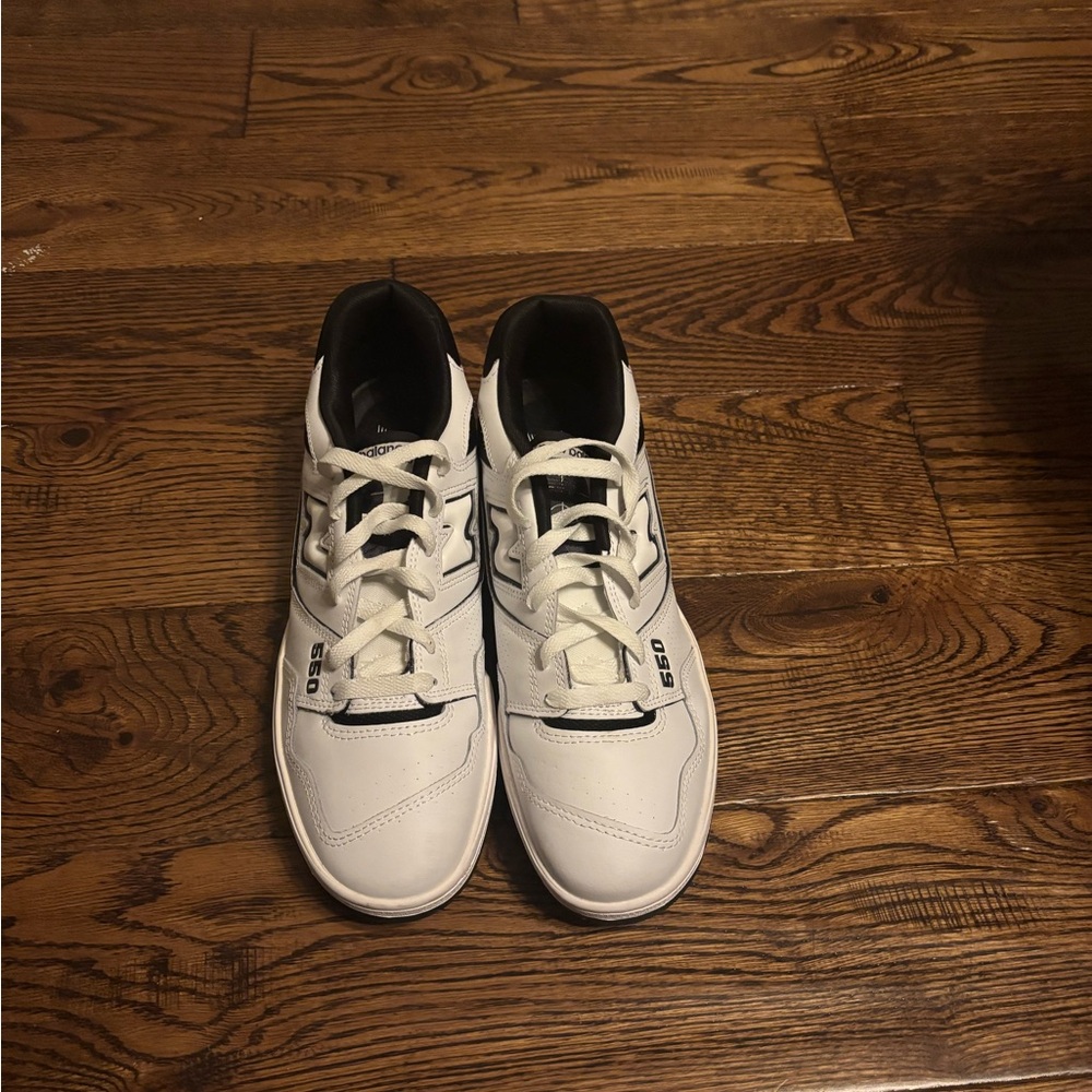 New Balance White and Black Sneakers